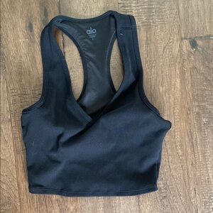ALO Yoga Black Racerback Sports Bra